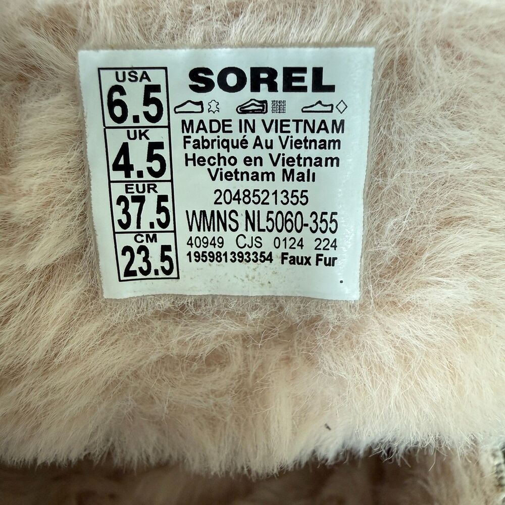 SOREL Viibe Clog Women's Suede Cozy Casual Faux Fur Lined Green Slip On Size 6.5 - Picture 11 of 11